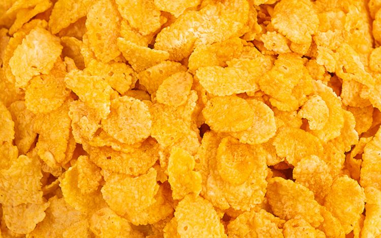 Cornflakes von oben betrachtet