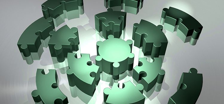 Puzzleteile als Symbol für Embedded Finance