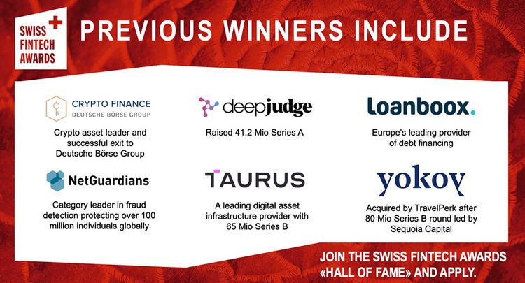 Logos der Gewinner des Swiss FinTech Award