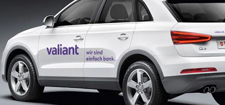 Ein Auto der Bank Valiant für mobile Berater