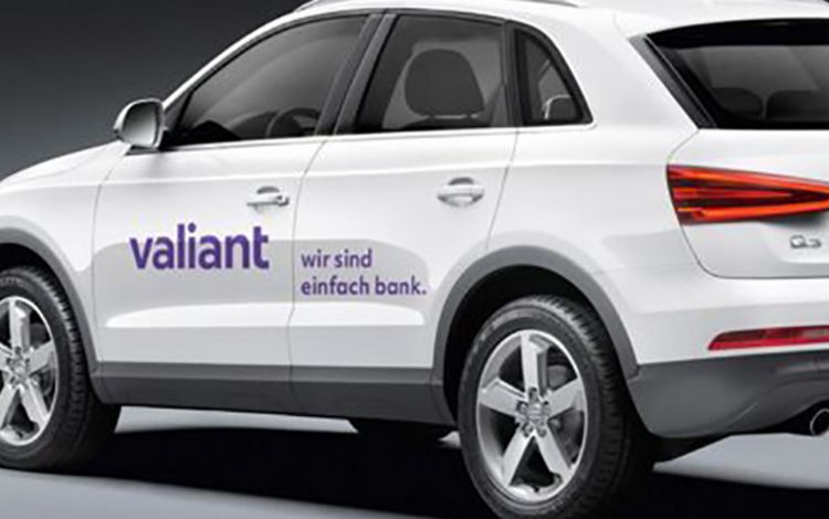 Ein Auto der Bank Valiant für mobile Berater