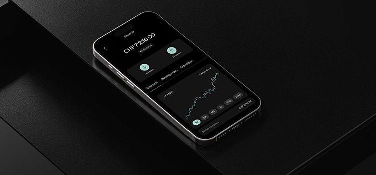 Smartphone mit der Säule 3a der Neo-Bank Alpian