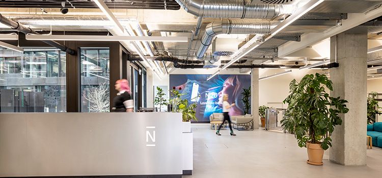 Der Empfangsbereich der Neo-Bank N26