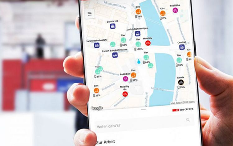 Ansicht der Smartway App auf dem Smartphone