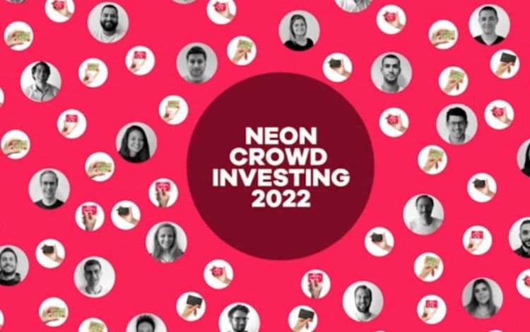 Das Signet der Crowdinvesting-Kampagne 2022 der Neo-Bank Neon