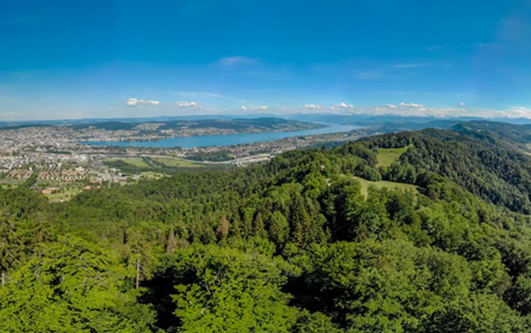 Luftaufnahme des Kantons Zürich