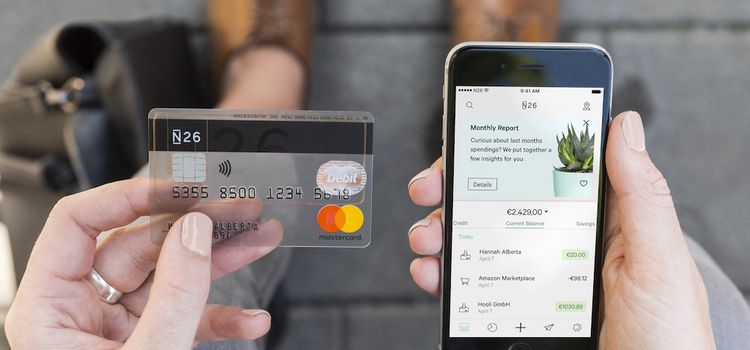 Digitalbank N26 mit Debitkarte