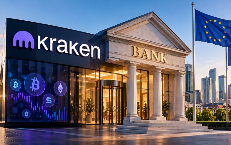 Die Kryptobörse Kraken ist direkt an eine traditionelle Bank angebaut