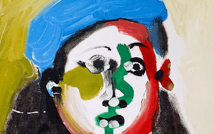 Teilansicht von Pablo Picassos Werk Fillette au béret 