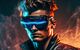 Dominator mit virtueller Brille und entschlossener Haltung