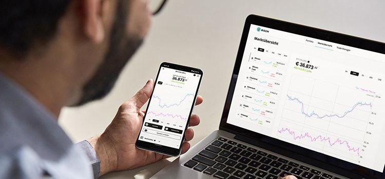 Die Krypto-App Bison auf Smartphone und auf PC