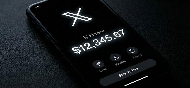 Smartphone-Oberfläche mit X Money