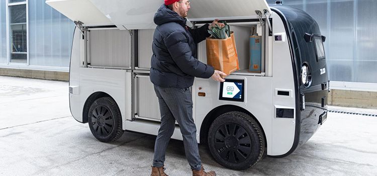 Das selbstfahrende Auto im Lieferdienst der Migros