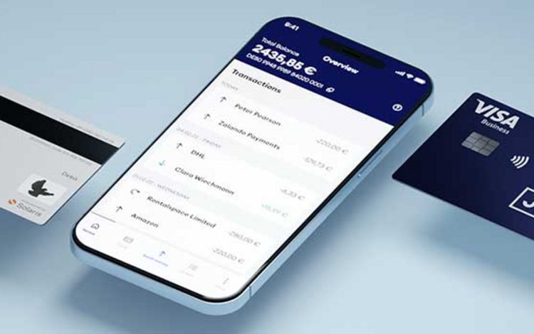 App und Debitkarte des Geschäftskontos von Jimdo