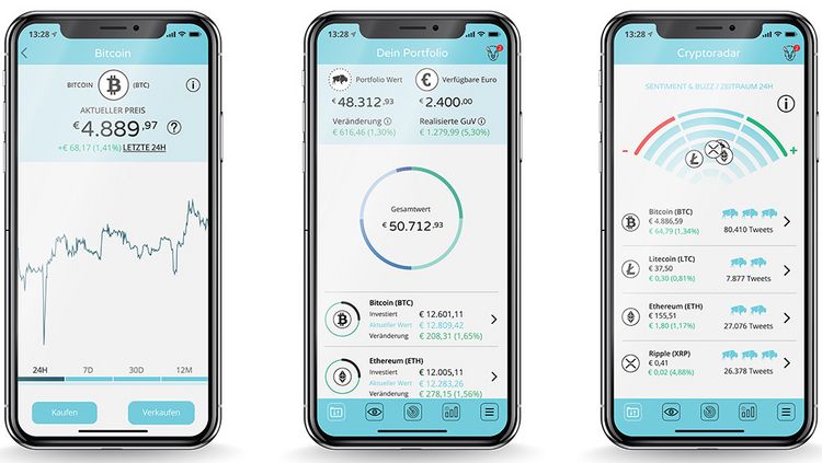 Die Bison App für Kryptowährungen