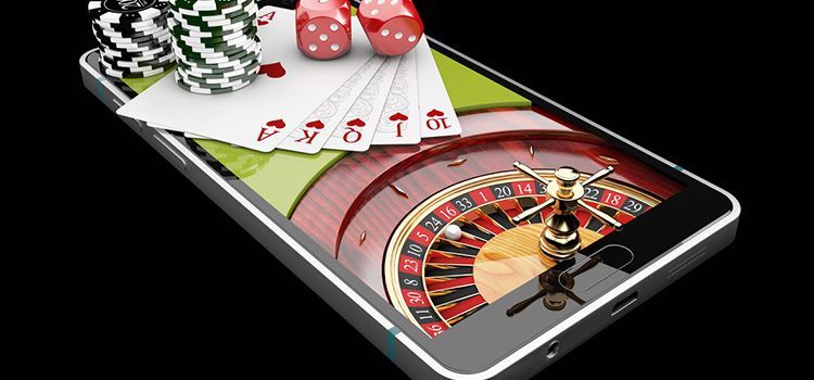 Symbolbild mit Smartphone als Symbol für ein Online-Casino