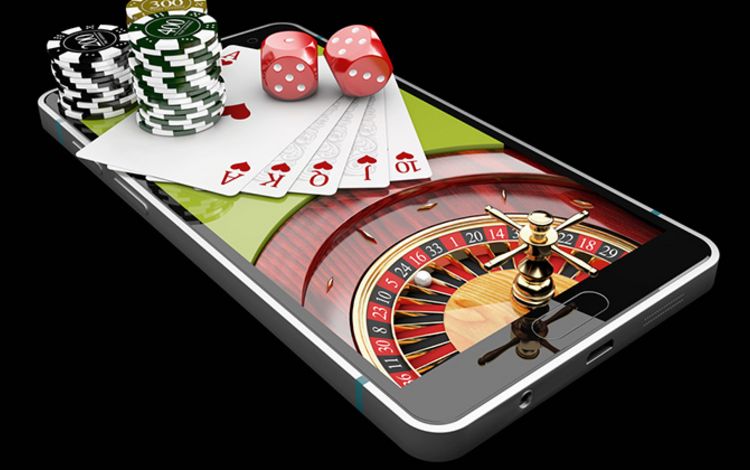Symbolbild mit Smartphone als Symbol für ein Online-Casino