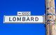 Strassenschild mit der Aufschrift Lombard