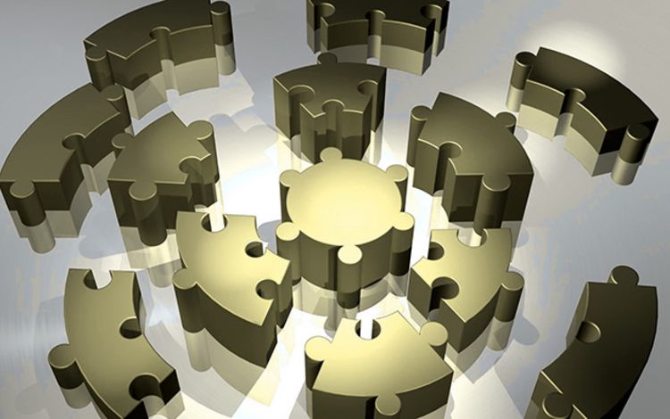 Puzzleteile als Symbol für Embedded Finance