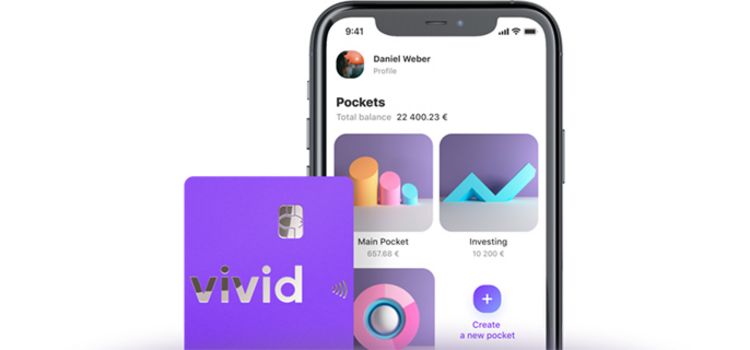 App und Karte der Challenger-Bank Vivid Money