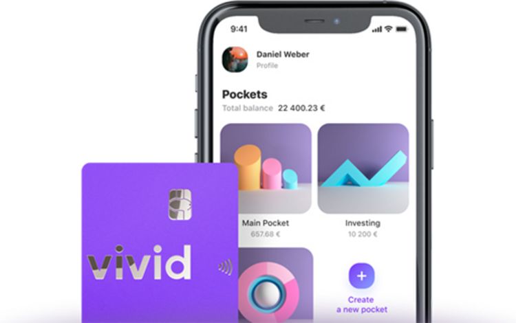 App und Karte der Challenger-Bank Vivid Money