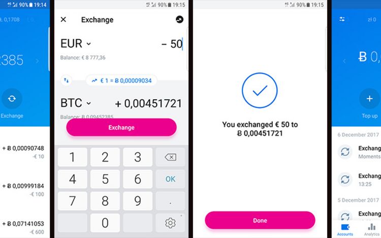 Kryptowährungen verwalten mit der Revolut Banking App