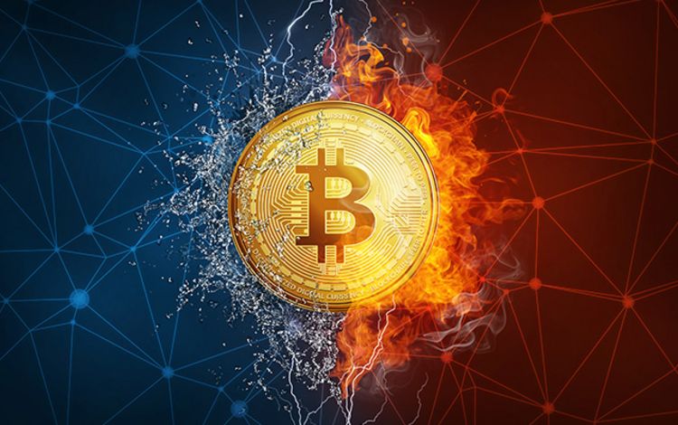 Bitcoin-Münze als Symbol für Bitcoin