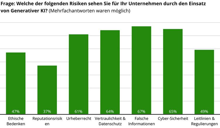 Grafik zeigt die Risiken bei der Nutzung von Künstlicher Intelligenz