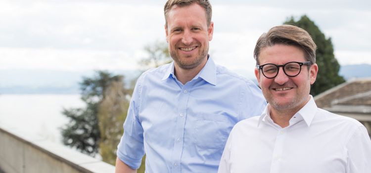 Philipp Dick (Skribble) und Daniel Gasteiger (Procivis)