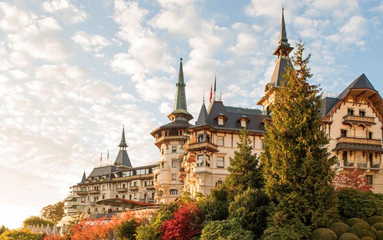 Ansicht des Luxushotels Dolder Grand in Zürich