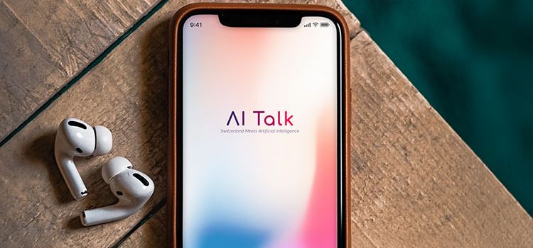 Smartphone mit der Oberfläche von AI Talk