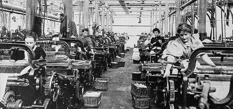 Antikes Foto einer Baumwollmühle in Lancashire