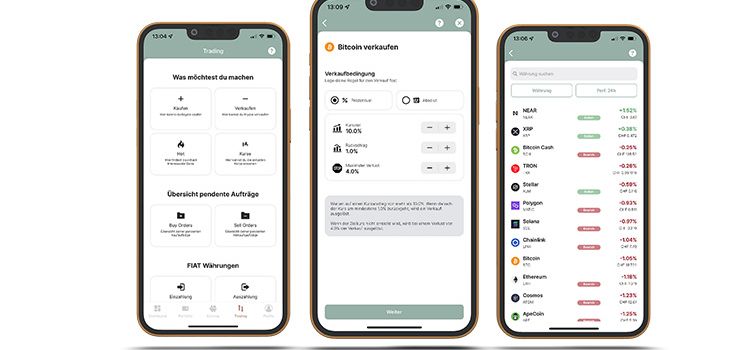 Die Cointract-App auf dem Smartphone