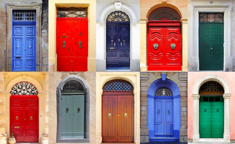 Sammlung von Türen aus Malta