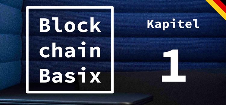 Das Logo weiss auf blau von Blockchain Basix