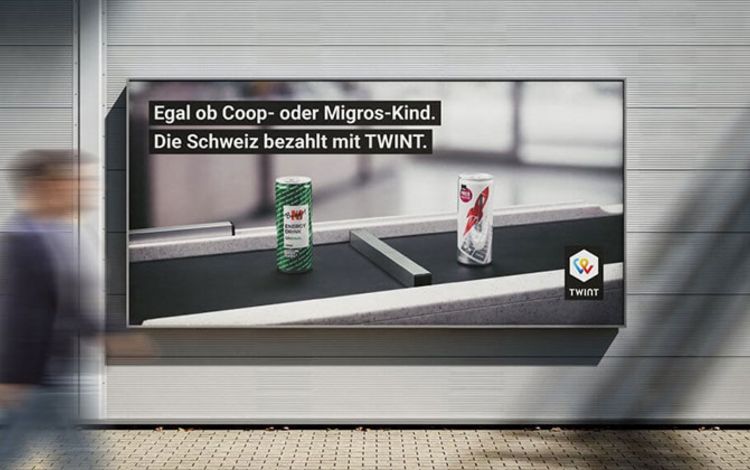 Werbeplakat von Twint