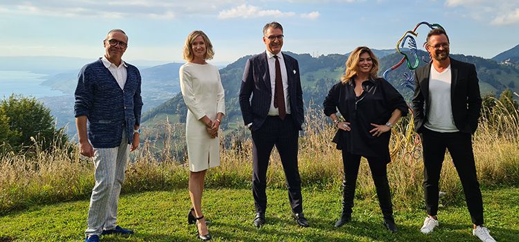 Thierry Amsallem (Claude Nobs Foundation), Elke Mayer (ZFF), Christian Jungen (ZFF), Shania Twain, Mathieu Jaton (MJF)