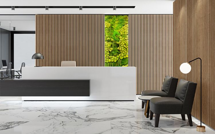 Moderne Lobby einer Bank