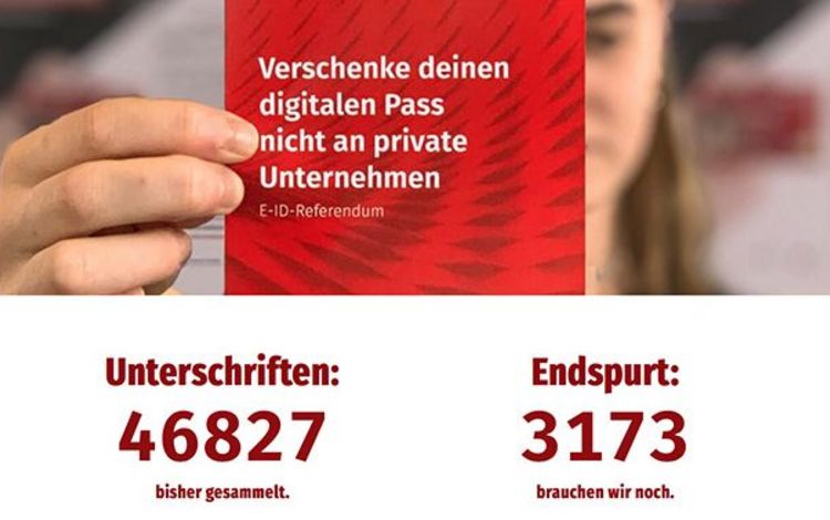 Website von E-ID-Referendum