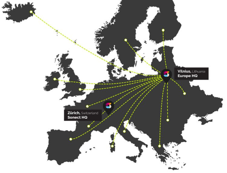 Expansions-Landkarte von Sonect