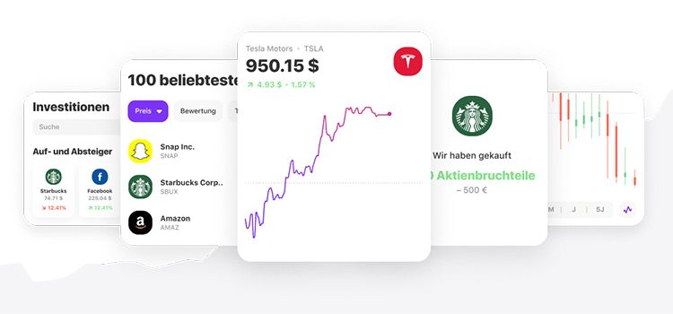 Grafik des Invest-Tools der Challenger-Bank Vivid