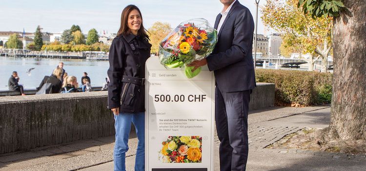 Twint hat jetzt 500'000 Kunden