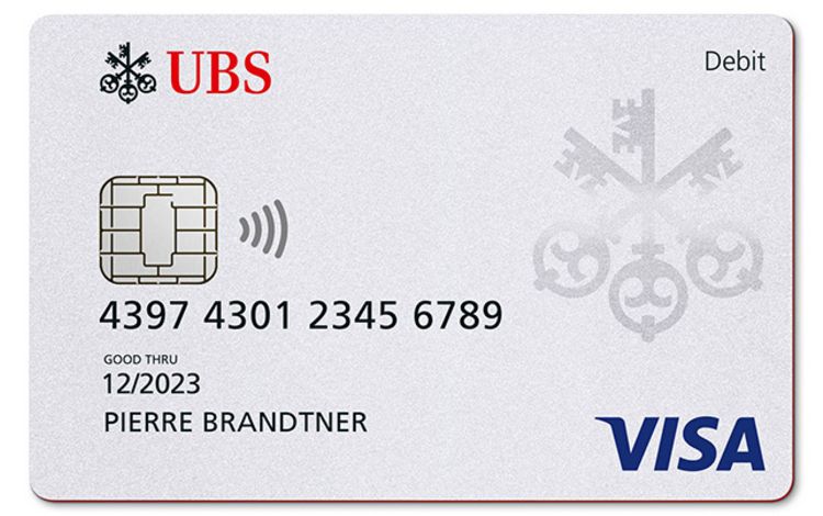 Die neue Visa Debitkarte der UBS