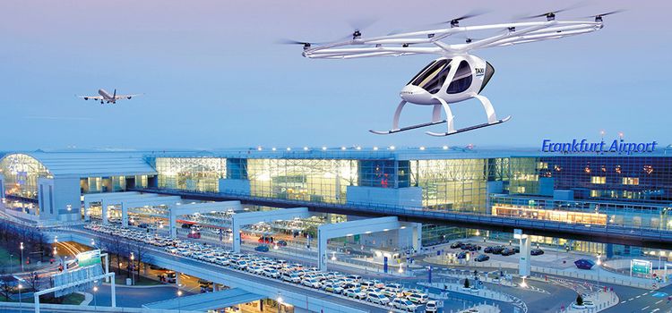Flugtaxis am Flughafen Frankfurt