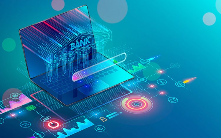 Symbolbild einer digitalen Bank