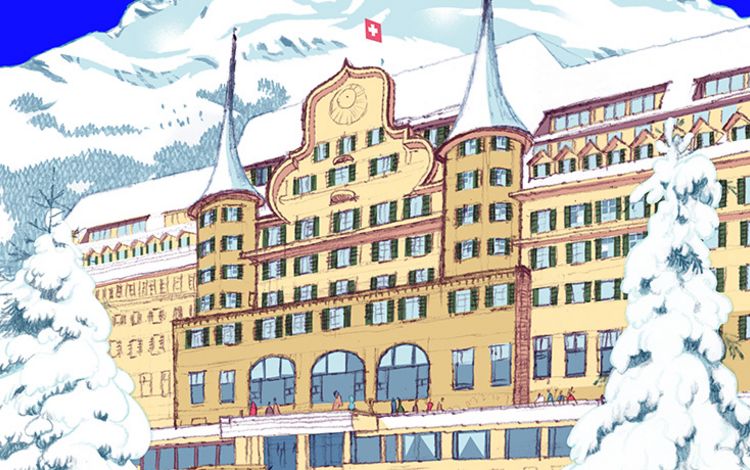 Illustration Suvretta House in St. Moritz