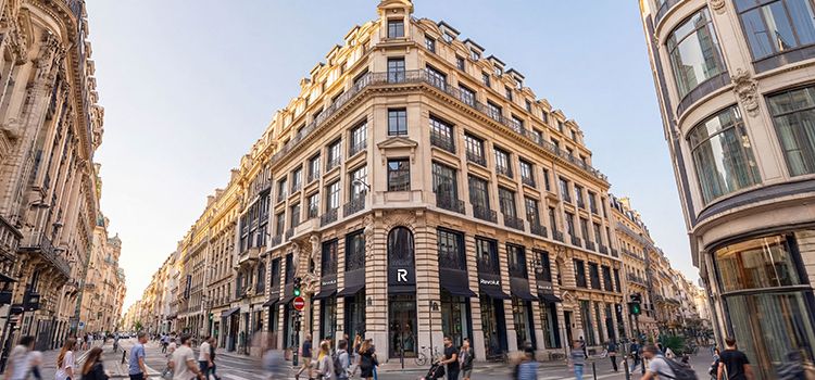 Ansicht des neuen Westeuropa-Hauptsitzes der Challenger-Bank Revolut