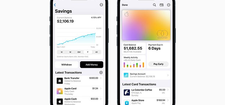 iPhone-Monitor mit dem Wallet von Saving, das 4.15 Prozent Sparzinsen gewährt