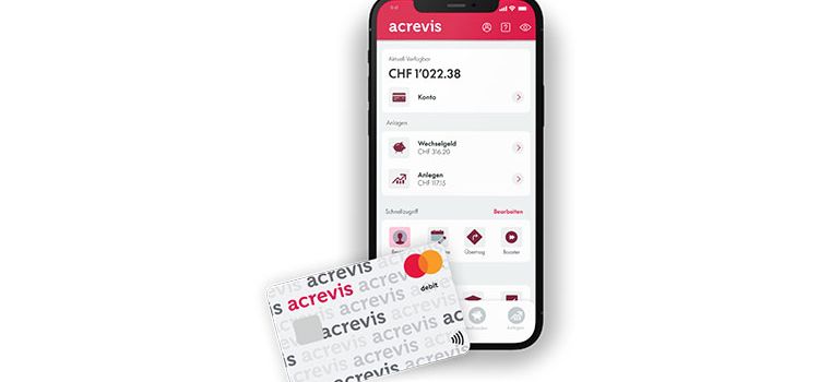 Die App zum Anlagen des FinTechs Kaspar& und der Bank Acrevis