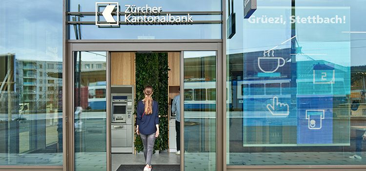 Aussenansicht der ZKB, Filiale Stettbach